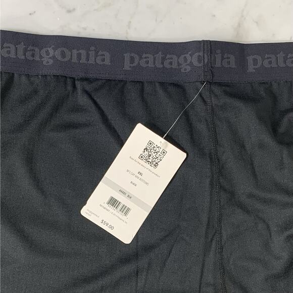 PATAGONIA Capilene Midweight Bottoms Men XXL Black Base Layer Snow Ski 44485 NWT - Picture 7 of 7